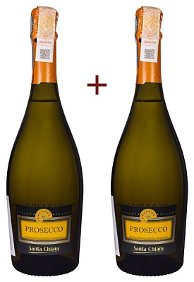 набор вина santa chiara prosecco brut белое брют 0.75 (набор 2 х 0.75 л)