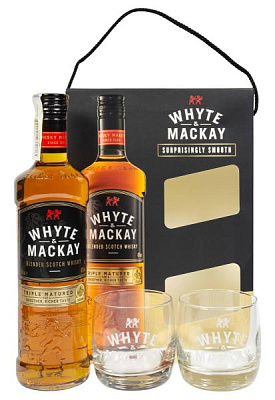 виски whyte & mackay с бокалами 0.7 л 