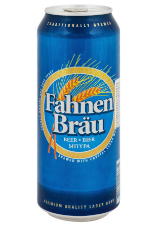 Пиво Fahnen Brau 4,7% светлое ж/б 0.5 л