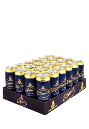 Упаковка Пиво Eibauer Schwarzbier ( темное пастер. ж/б 0.5 л 24 шт ) 