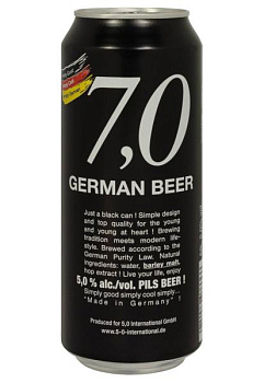 Пиво 7,0 German Beer Pils bier 5% светлое ж/б 0.5 л пиво 7,0 german beer pils bier 5% светлое ж/б 0.5 л