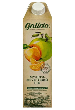 Сік Galicia Мультифруктовий 1 л сок galicia мультифруктовый 1 л
