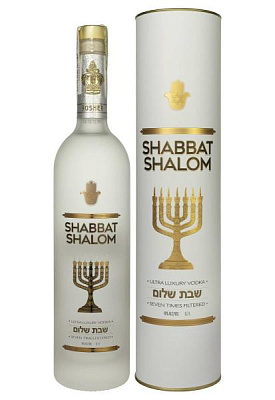 водка shabbat shalom ultra luxury 0.7 л тубус 