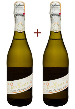 Набор вина San Quirico Vino Spumante Demi-Sec Белое Полусухое 0.75 л (набор 2 х 0.75 л)