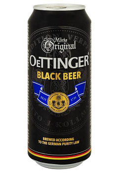 Пиво Oettinger Black Beer темне з/б 0.5 л  пиво oettinger black beer темное ж/б 0.5 л