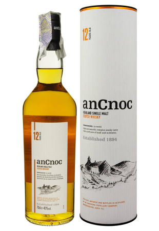 Виски AnCnoc 12 y.o. в тубусе 0.7 л