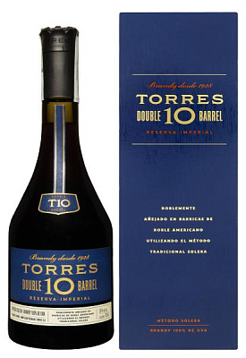 бренди torres double barrel 10 лет в коробке 0.7 л