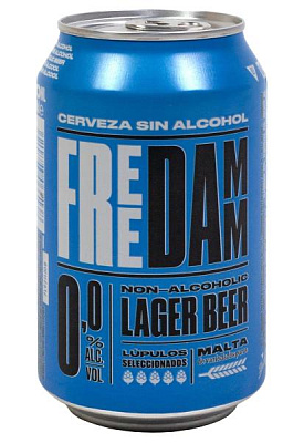 пиво estrella free damm без/алк ж/б 0.33 л