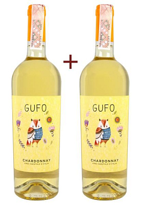 набор вина gufo chardonnay белое сухое 0.75 (набор 2 х 0.75 л)