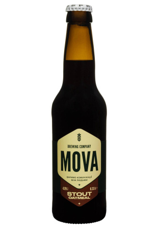 Пиво MOVA Stout Oatmeal 4,9% темное 0.33 л