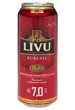 Пиво Livu Rubenis 7% ж/б 0.5 л пиво livu rubenis 7% ж/б 0.5 л