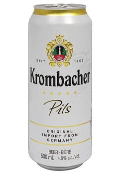 Пиво Krombacher 4,8% з/б 0.5 л пиво krombacher 4,8% ж/б 0.5 л