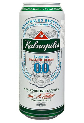 пиво kalnapilis non-alko classic б/а ж/б 0.5 л