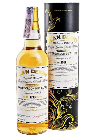 Виски Clan Denny Grain Whisky Invergordon 26 y.o. 0.7 л фото Виски Clan Denny Grain Whisky Invergordon 26 y.o. 0.7 л