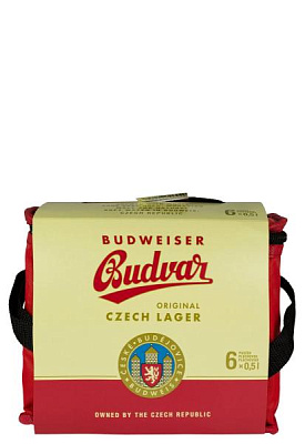 пиво budweiser 5% светлое 6 шт+термосумка 0.5 л