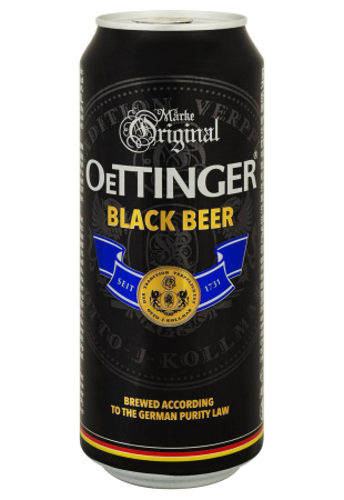Пиво Oettinger Black Beer темное ж/б 0.5 л 