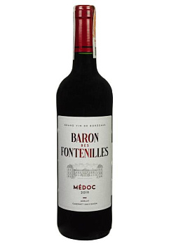 Baron Des Fontenilles Medoc 2019 AOP Червоне Сухе 0.75 л baron des fontenilles medoc 2019 aop красное сухое 0.75 л