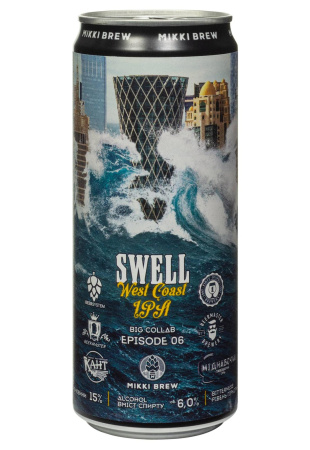 Пиво Mikki Brew Swell 6% светлое н/ф ж/б 0.33 л