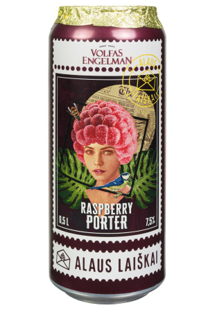 Пиво Volfas Engelman Raspberry Porter 7,5% темное ж/б 0.5 л фото Пиво Volfas Engelman Raspberry Porter 7,5% темное ж/б 0.5 л
