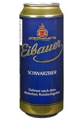 пиво eibauer schwarzbier 4,5% темное ж/б 0.5 л
