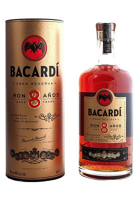 ром bacardi 8 y.o. в коробке 1 л