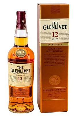 виски the glenlivet 12 y.o. excellence в коробке 0.7 л