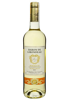 Baron de Lirondeau Bordeaux Біле Напівсолодке 0.75 л baron de lirondeau bordeaux белое полусладкое 0.75 л
