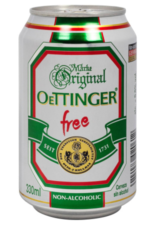 Пиво Oettinger Free bier б/а ж/б 0.33 л