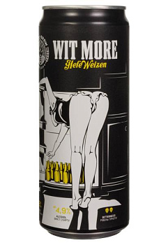 Пиво Mikki Brew Wit More пшеничне світле н/ф 4,9% з/б 0.33 л пиво mikki brew wit more пшеничное светлое н/ф 4,9% ж/б 0.33 л