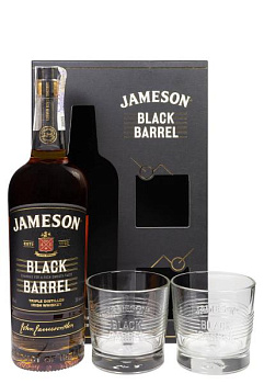 Виски Jameson Black Barrel с бокалами 0.7 л виски jameson black barrel с бокалами 0.7 л