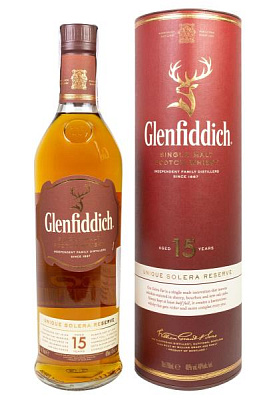 виски glenfiddich 15 y.o. в тубусе 0.7 л
