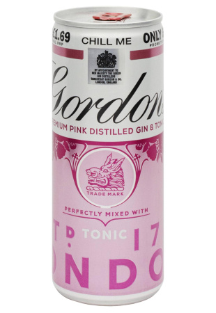 Напиток алкогольный Gordon's Pink Gin-Tonic ж/б 0.25 л