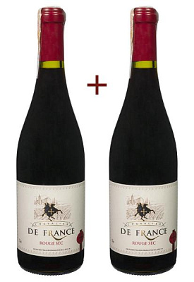 набор вина chevalier de france rouge sec красное сухое 0.75 (набор 2 х 0.75 л)