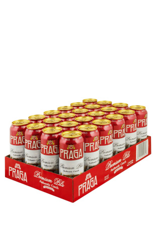 Упаковка Пиво Praga Premium Pils ( 4,7% светлое ж/б 0.5 л 24 шт ) 