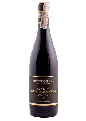 monte del fra amarone della valpolicella classico 0.75 л