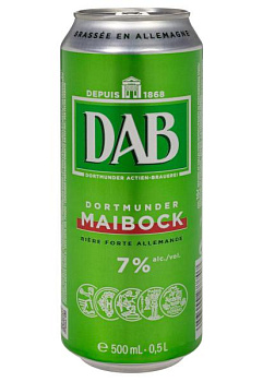 Пиво DAB Maibock 7% светлое ж/б 0.5 л пиво dab maibock 7% светлое ж/б 0.5 л