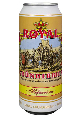 пиво royal grunderbier hefeweizen 5,3% светлое ж/б 0.5л