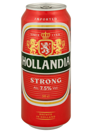 Пиво Hollandia Strong 7,5% ж/б 0.5 л