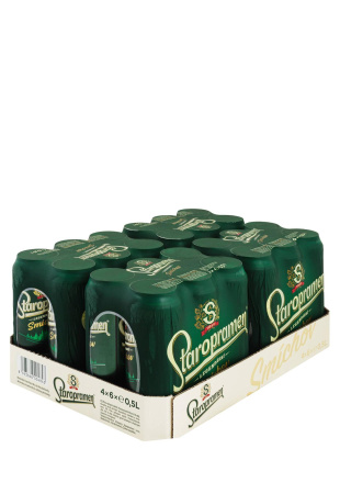 Упаковка Пиво Staropramen ( светлое пастер. ж/б 0.5 л 24 шт ) 