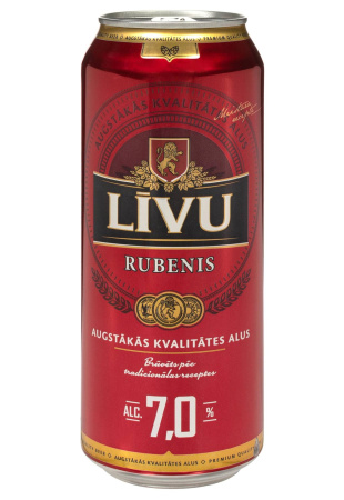 Пиво Livu Rubenis 7% ж/б 0.5 л