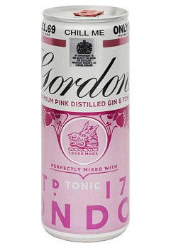 напиток алкогольный gordon's pink gin-tonic ж/б 0.25 л