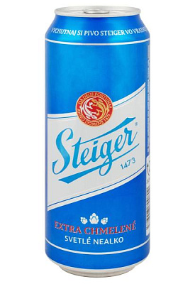 пиво steiger б/а светлое фильтрованное ж/б  0.5 л 