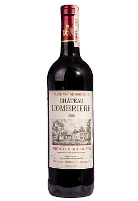 chateau l'ombriere bordeaux superieur 2016 сухое красное 0.75 л