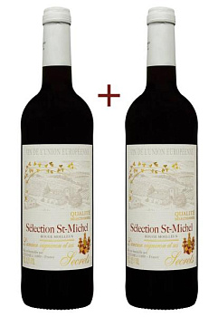 Набір вина Selection St-Michel Червоне Напівсолодке 0.75 (набір 2 х 0.75 л) набор вина selection st-michel красное полусладкое 0.75 (набор 2 х 0.75 л)