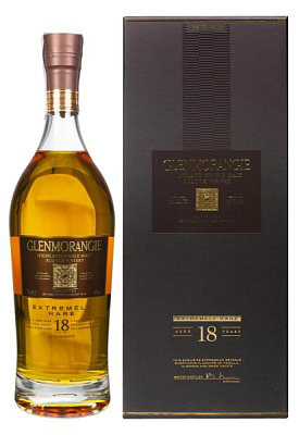 виски glenmorangie extremely rare 18 y.o. в коробке 0.7 л 