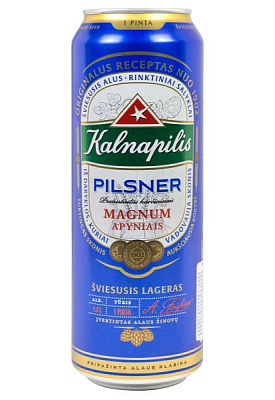 пиво kalnapilis pilsner 4,6% ж/б 0.568 л