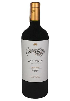 callejon del crimen malbec reserva 2017 красное сухое 0.75 л