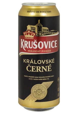 Пиво Krusovice Cerne 3,8% темное ж/б 0.5 л