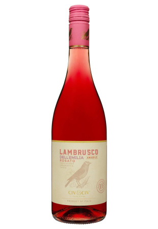 Civ&Civ Lambrusco dell'emilia Rosato Amabile Розовое Полусладкое 0.75 л