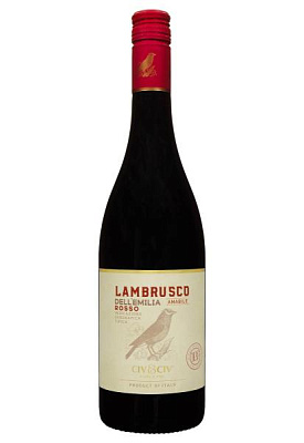 civ&civ lambrusco dell'emilia rosso amabile красное полусладкое 0.75 л 